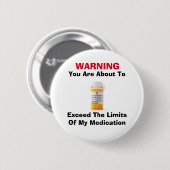Limieten van mijn medicatie Button (Voorkant /achterkant)