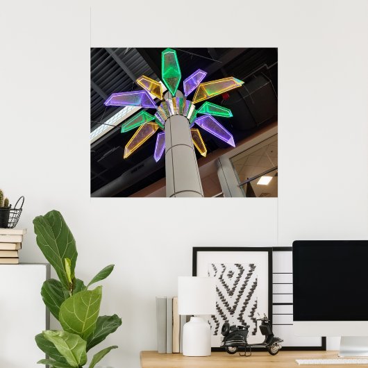 Liminal Space of Neon Dream Palms Ken Gage Foto Poster (Thuiskantoor)