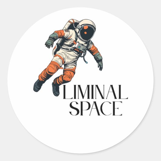 Liminale ruimte ronde sticker (Voorkant)
