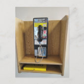 Liminale ruimte vintage betaaltelefoon briefkaart (Voorkant)