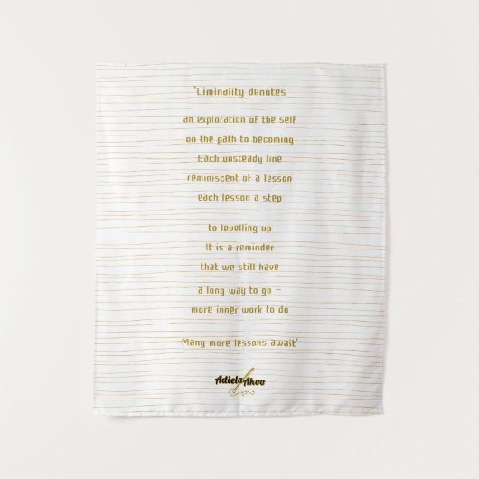 Liminaliteit Muurkunst door Dichter Adiela Akoo - Wandkleed (Voorkant)
