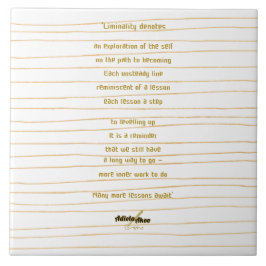 Liminality Ceramic Tegel by Poet Adiela Akoo Tegeltje