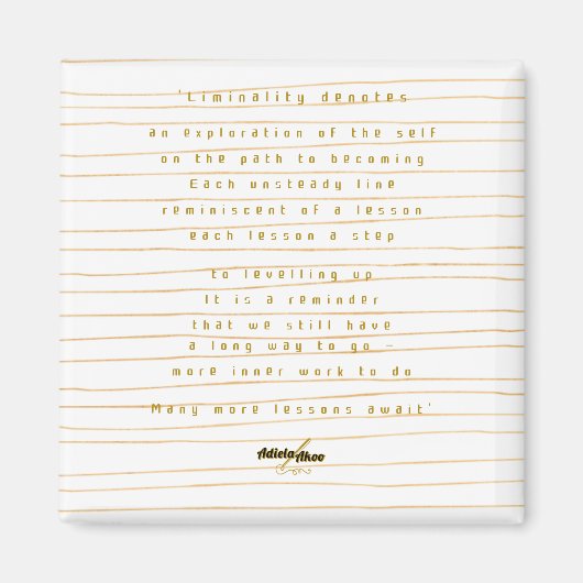 Liminality Magnet van Poet Adiela Akoo (Voorkant)