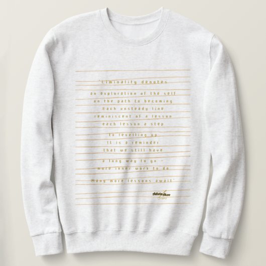 Liminality Sweatshirt van Poet Adiela Akoo (Design voorkant)