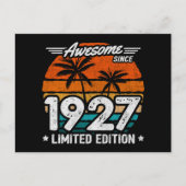 Limited Editie Retro Awesome Geboren 1927 Sinds 19 Briefkaart (Voorkant)