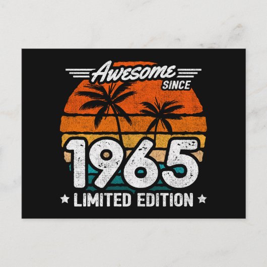 Limited Editie Retro Awesome Sinds 1965 Geboren in Briefkaart (Voorkant)