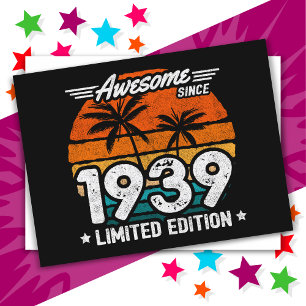 Limited Editie Retro Geweldig Sinds 1939 Geboren i Briefkaart