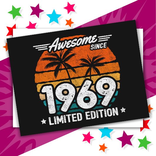 Limited Editie Retro Geweldig Sinds 1969 1969 Briefkaart