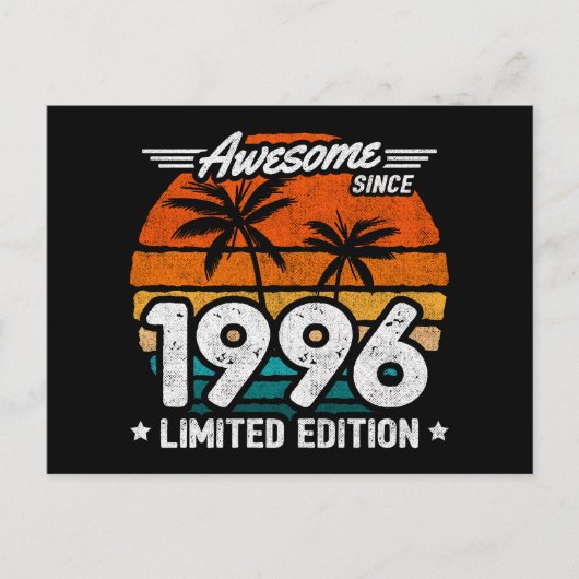 Limited Editie Retro Geweldig Sinds 1996 Geboren i Briefkaart (Voorkant)