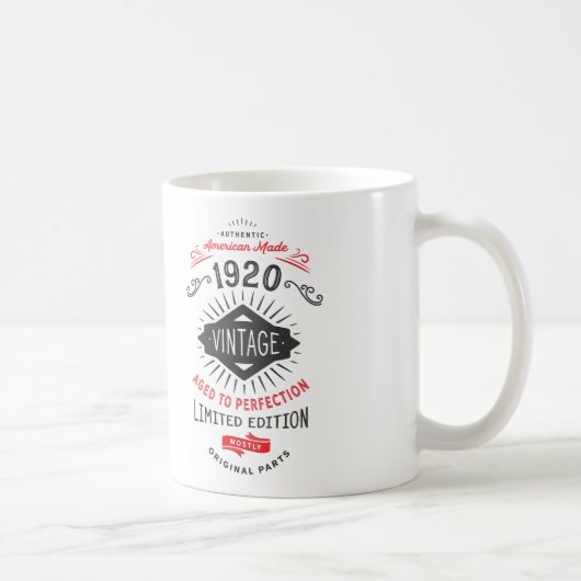 Limited Edition 100th Birthday Geboren in 1920 Koffiemok (Rechts)