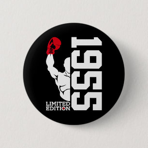 Limited Edition 1955 Boxer 70e verjaardag Boksen Ronde Button 5,7 Cm