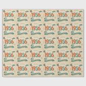 Limited Edition 1956 Birthday | 50s Retro Style Cadeaupapier (Vlak)