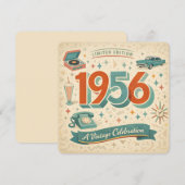 Limited Edition 1956 Birthday | 50s Retro Style Feestdagenkaart (Voorkant / Achterkant)