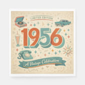 Limited Edition 1956 Birthday | 50s Retro Style Servet (Voorkant)
