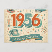 Limited Edition 1956 Birthday Card | 50s Retro Briefkaart (Voorkant)
