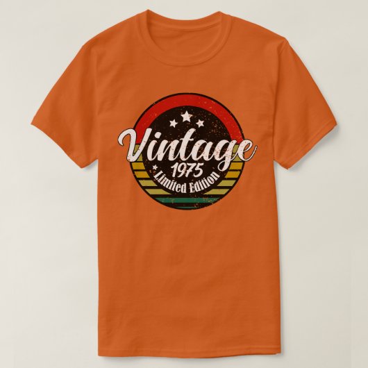 Limited Edition  1975 Verjaardag 48ste verjaardag T-shirt (Design voorkant)
