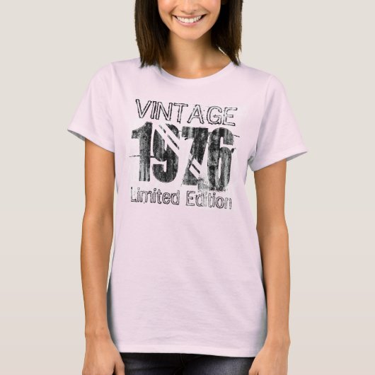  Limited Edition 1976 40th Birthday Stropdas-Dye T-shirt (Voorkant)