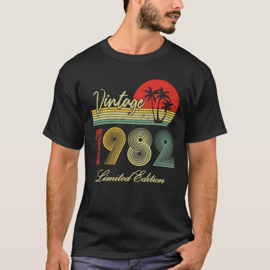 Limited Edition 1982 40th Birthday Gift 40 JAAR O T-shirt (Voorkant)