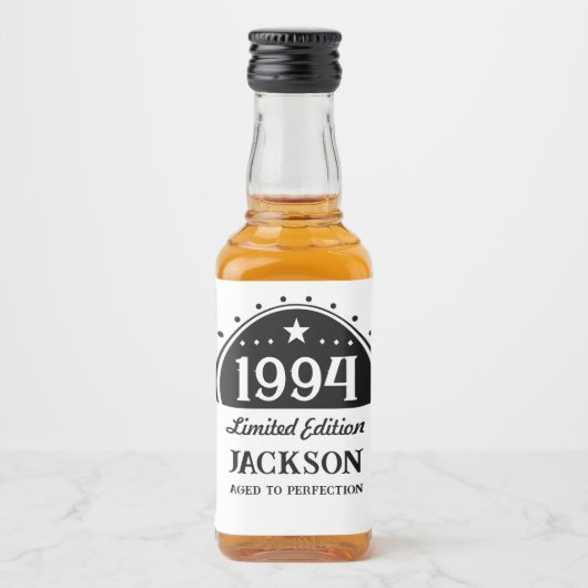Limited Edition 30th Verjaardag Likeurfles Etiket (Voorkant)
