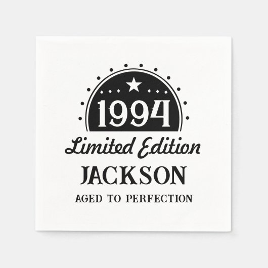 Limited Edition 30th Verjaardag Servet (Voorkant)