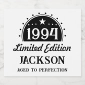 Limited Edition 30th Verjaardag Sparkling Wijnetiket (Enkel label)