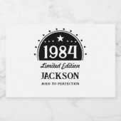 Limited Edition 40th Verjaardag Likeurfles Etiket (Enkel label)