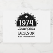 Limited Edition 50th Verjaardag Likeurfles Etiket (Enkel label)