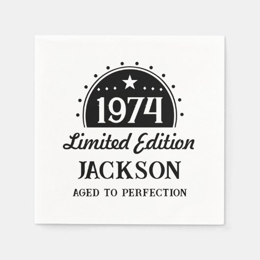 Limited Edition 50th Verjaardag Servet (Voorkant)