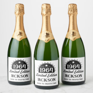 Limited Edition 60th Verjaardag Sparkling Wijnetiket