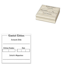 Limited Edition Art Stamp Rubberstempel