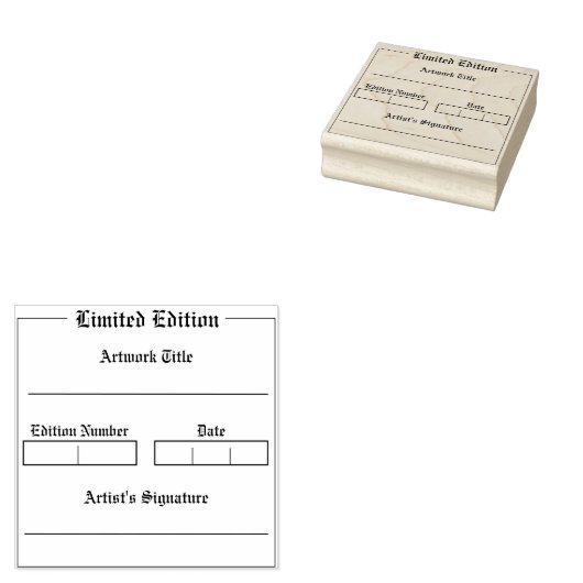 Limited Edition Art Stamp Rubberstempel (Gestempeld)