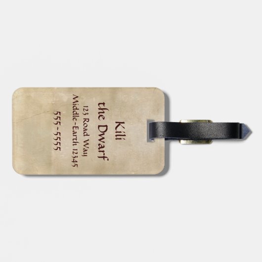 Limited Edition Artwork: Kili Bagagelabel (Achterkant horizontaal)