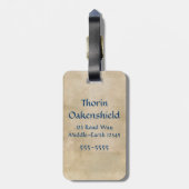 Limited Edition Artwork: THORIN OAKENSHIELD™ Bagagelabel (Achterkant verticaal)
