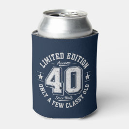 Limited Edition Awesome 40e Verjaardag Navy Blikjeskoeler