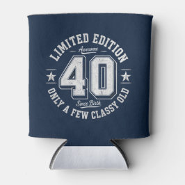 Limited Edition Awesome 40e Verjaardag Navy Blikjeskoeler