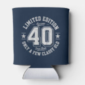 Limited Edition Awesome 40e Verjaardag Navy Blikjeskoeler (Achterkant)