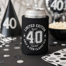 Limited Edition Awesome 40e Verjaardag Zwart Blikjeskoeler