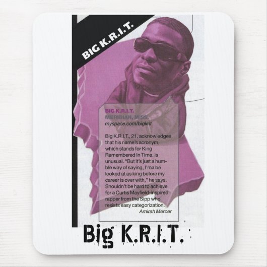 Limited Edition Big K.R.I.T. Muismatten (Voorkant)