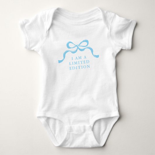Limited Edition Blue Retro Modern Boy Bows  Romper (Voorkant)