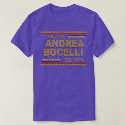 Limited Edition Bocelli Naam Gepersonaliseerde Ver T-shirt (Design voorkant)
