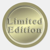 Limited Edition Faux Gold Ronde Sticker (Voorkant)