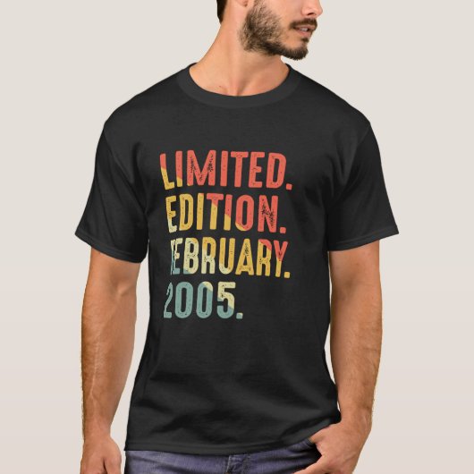 Limited Edition Februari 2005 Verjaardag T-shirt (Voorkant)