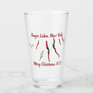 Limited Edition Finger Lakes kerstglas Glas