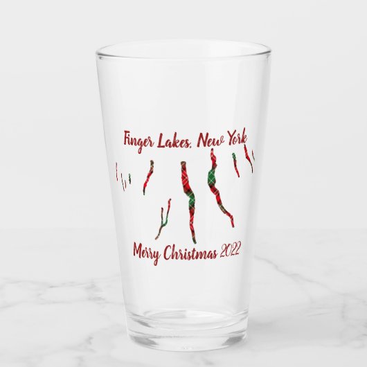 Limited Edition Finger Lakes kerstglas Glas (Voorkant)