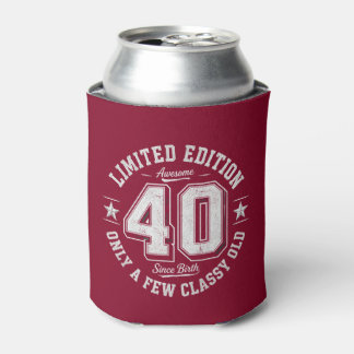 Limited Edition Geweldige 40e Verjaardag Bourgondi Blikjeskoeler