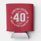 Limited Edition Geweldige 40e Verjaardag Rood Blikjeskoeler (Achterkant)