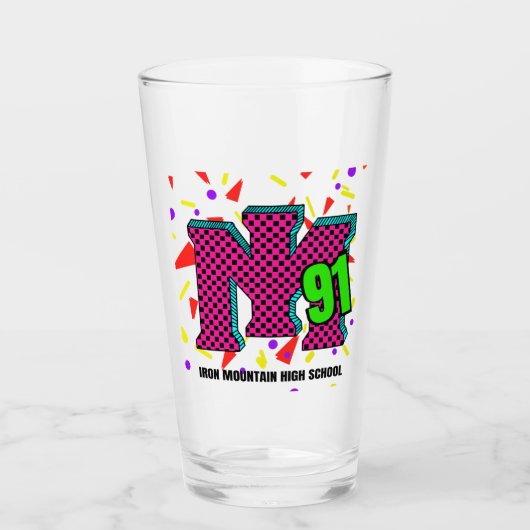 LIMITED EDITION: IMHS-klasse van 1991 Party Pint Glas (Voorkant)