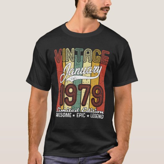 Limited Edition January 1979 43Rd Birthday  T-shirt (Voorkant)