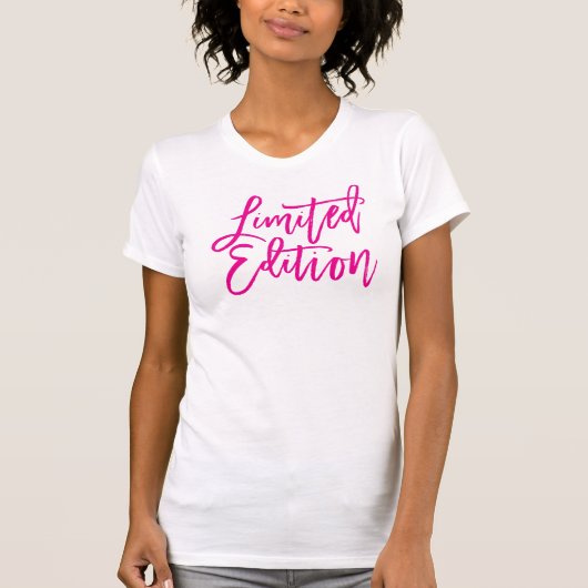 LIMITED EDITION minimaal script trendy grappig roz T-shirt (Voorkant)