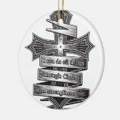 Limited Edition Philippians 4:13 Christelijke Bijb Keramisch Ornament (Links)